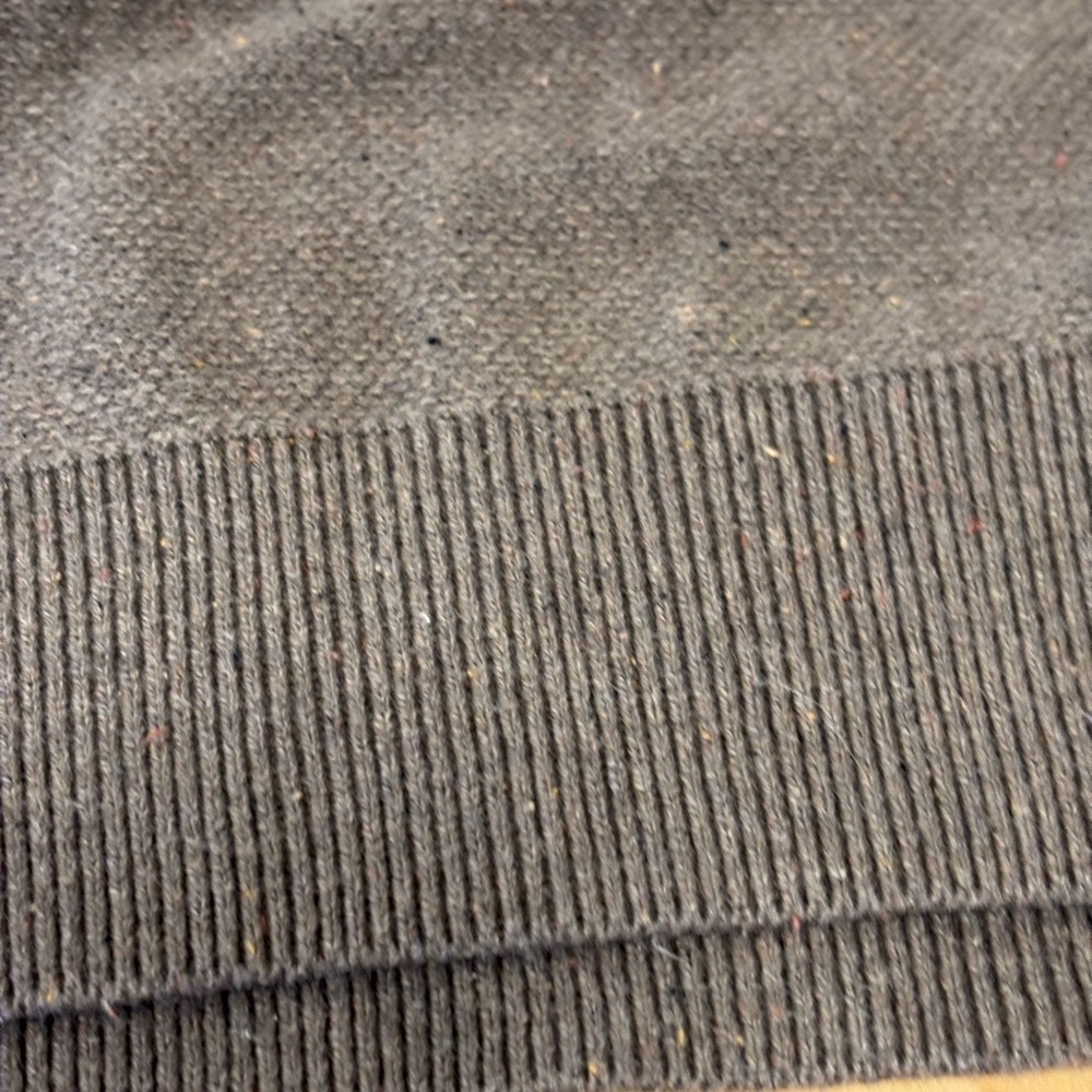 Brown Crewneck Sweater with Ribbed Neckline - Picture 8 of 9